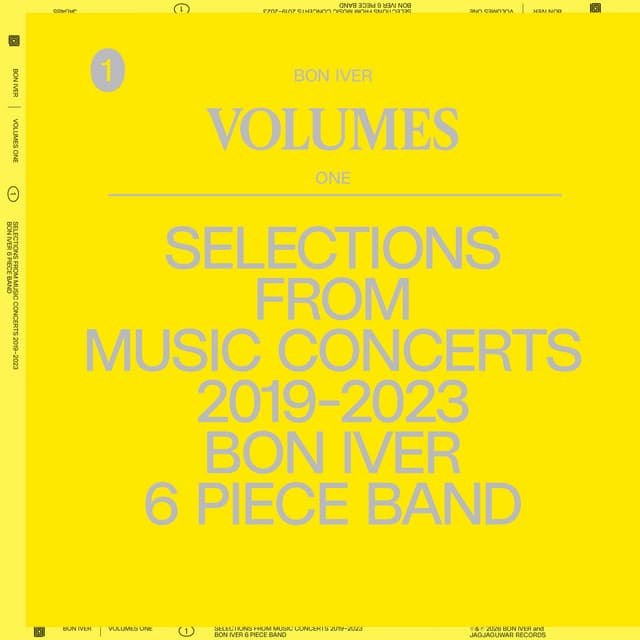 VOLUMES: ONE (SELECTIONS FROM MUSIC CONCERTS 2019-2023 BON IVER 6 PIECE BAND) by Bon Iver