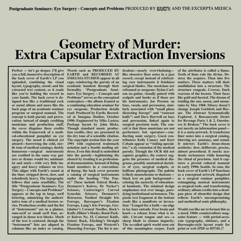 Earth x Black Noi$e - Geometry of Murder: Extra Capsular Extraction Inversions by Earth